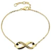 Infinity armbånd i forgyldt sølv