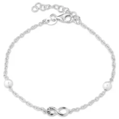 Infinity armbånd i sølv med vedhæng i sølv