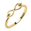 Infinity ring i forgyldt sølv