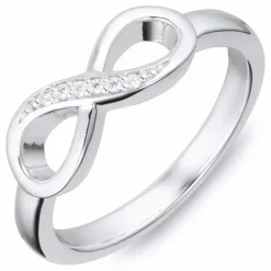 Infinity zirkon ring i sølv