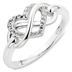 Infinity zirkon ring i sølv