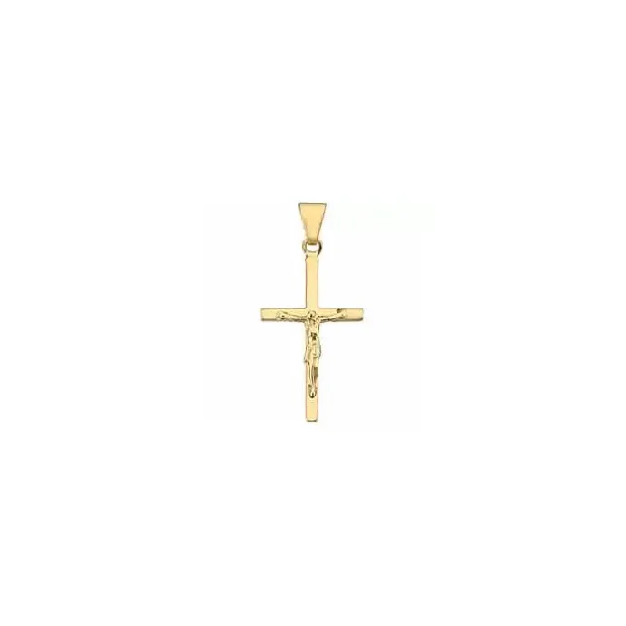 Jesus BNH kors i 14 karat guld