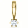 Kampagne - diamant vedhæng i 14 karat guld 0,05 ct