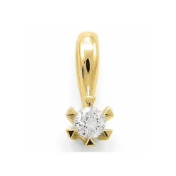 Kampagne - diamant vedhæng i 14 karat guld 0,10 ct