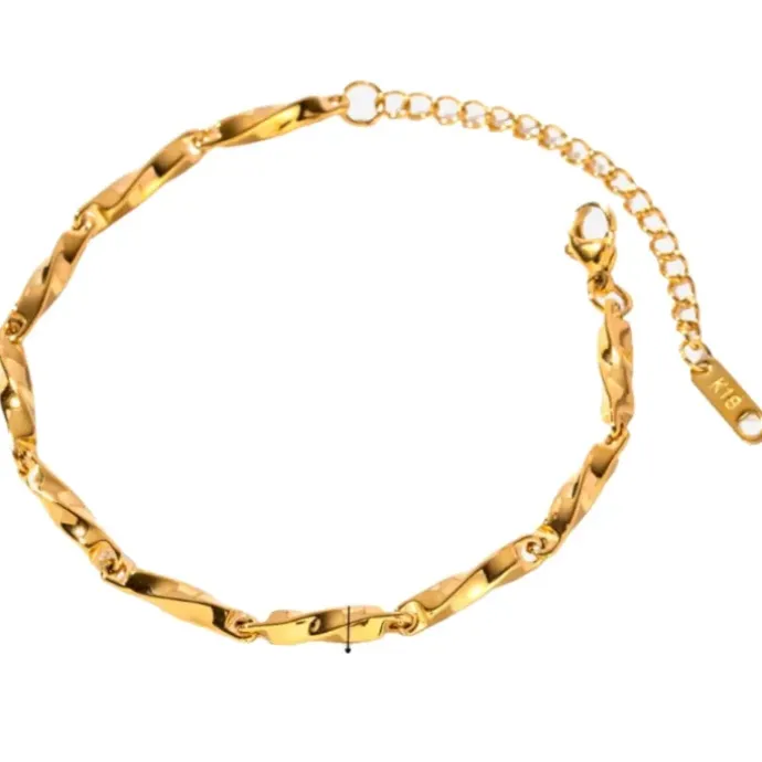 Khaai Studio Chunky armbånd i forgyldt stål