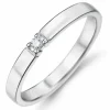 Kollektionsprøve alliancering i 14 karat hvidguld 1 x 0,03 ct