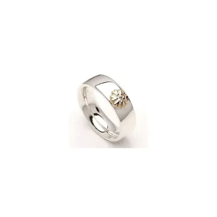 Kollektionsprøve blomster zirkon ring i sølv