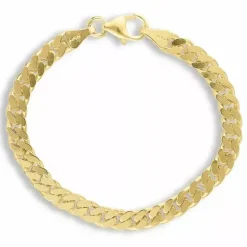 Kollektionsprøve BNH panserarmbånd i forgyldt sølv 21 cm x 5,4 mm
