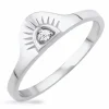 Kollektionsprøve sol zirkon ring i sølv
