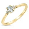 Kollektionsprøve zirkon ring i 9 karat guld