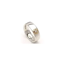 Kollektionsprøve zirkon ring i sølv og alm. guld
