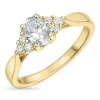Kollektionsprøve zirkon ring i 9 karat guld