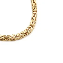Kongearmbånd i 14 karat guld 18,5 cm x 4,0 mm