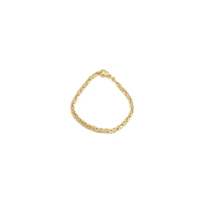 Kongearmbånd i 8 karat guld 17 cm x 2,8 mm