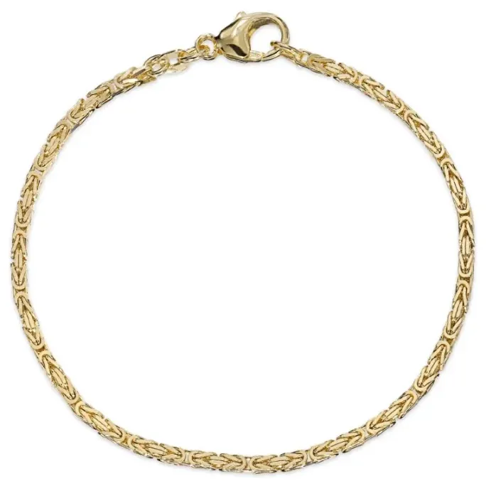 Kongearmbånd i 14 karat guld 17 cm x 1,8 mm