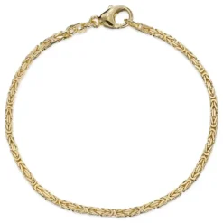 Kongearmbånd i 14 karat guld 18,5 cm x 1,8 mm