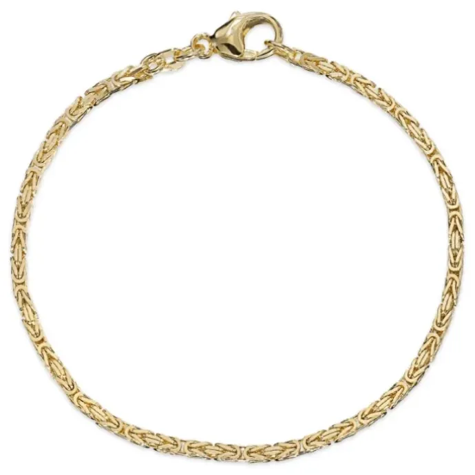 Kongearmbånd i 14 karat guld 18,5 cm x 1,8 mm
