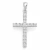 Kors diamant vedhæng i 14 karat hvidguld 0,26 ct