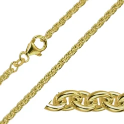 Kort BNH anker rund halskæde i 14 karat guld 38 cm x 2,0 mm