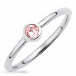 Krystal ring i sølv