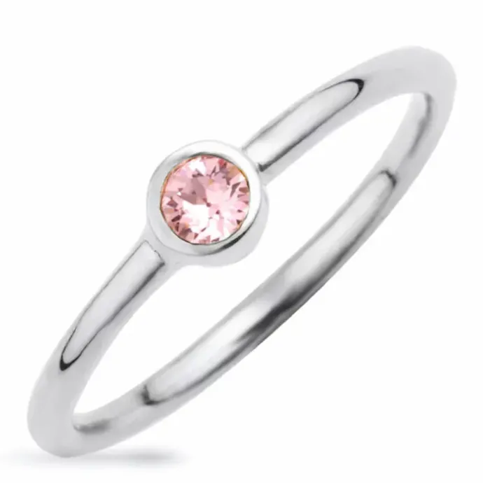 Krystal ring i sølv