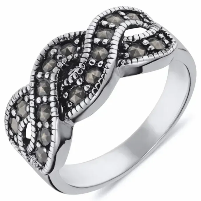 Krystal ring i sølv