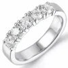 Lab grown diamant ring i 14 karat hvidguld 5 x 0,15 ct