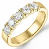 Lab grown diamant ring i 14 karat guld 5 x 0,10 ct
