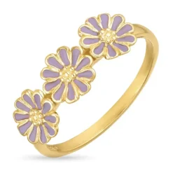 Marguerit lilla ring i forgyldt sølv - Maggie