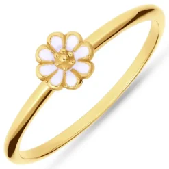 Marguerit ring i forgyldt sølv - Maggie