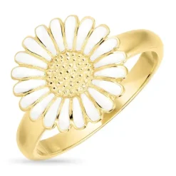 Marguerit ring i forgyldt sølv - Matilda