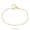 Månesten armbånd i forgyldt sølv 16 + 3 cm x 2,85 mm