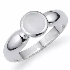 Månesten ring i sølv
