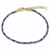 Mørkeblå armbånd med sodalit og hematite.