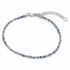 Mørkeblå sten armbånd med sodalit og hematite.