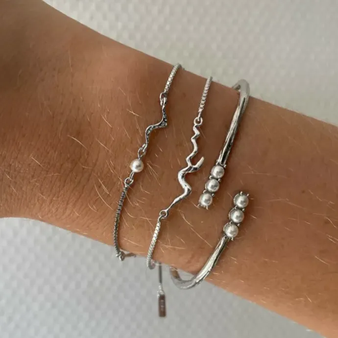 Nava Kaito perle armbånd i sølv