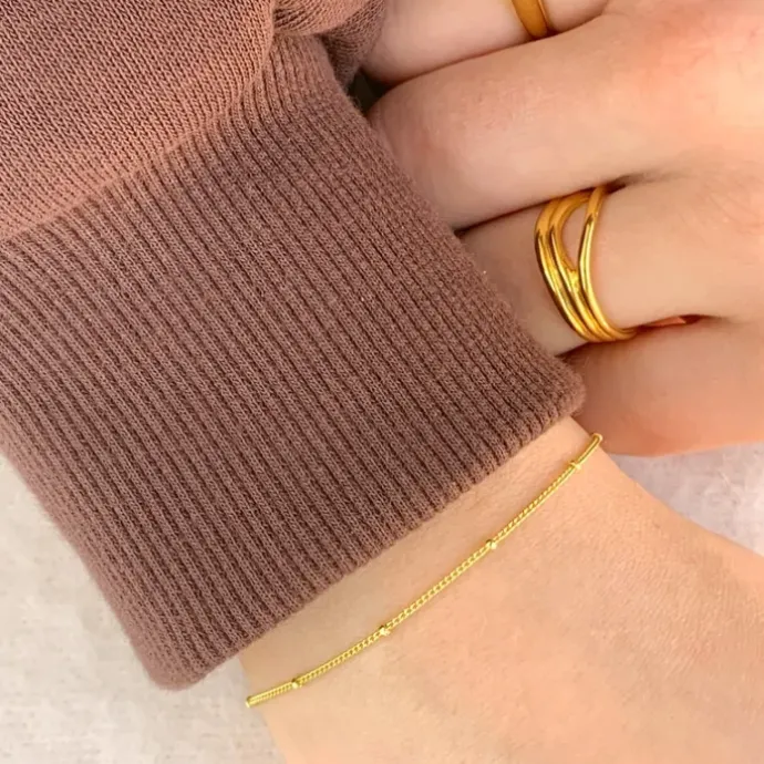 Nordahl Andersen armbånd i forgyldt sølv