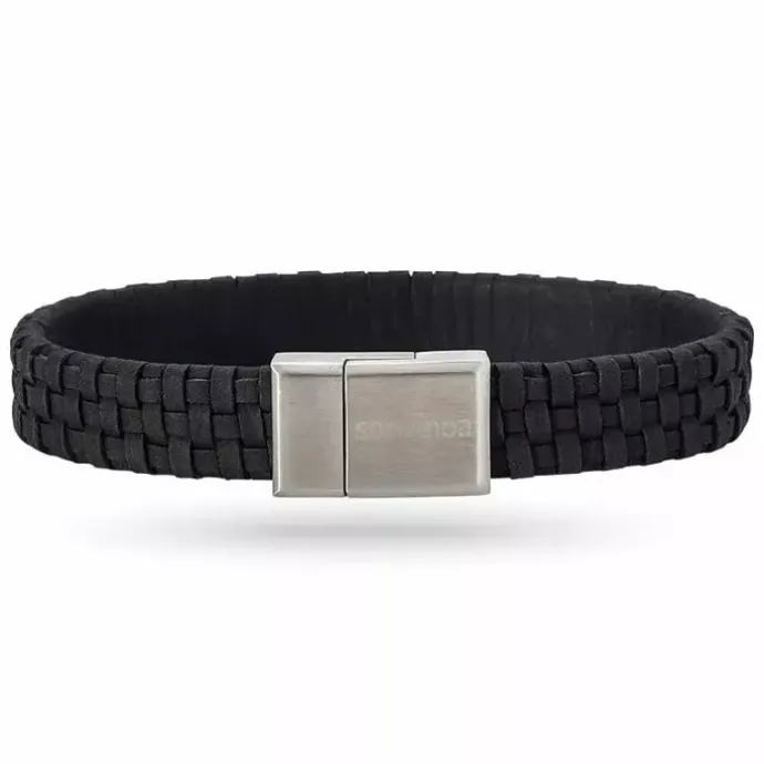 Nordahl andersen sort armbånd i læder