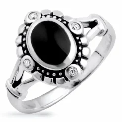 Onyks ring i sølv