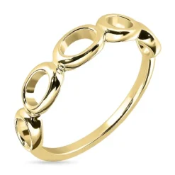Oval ring i forgyldt sølv
