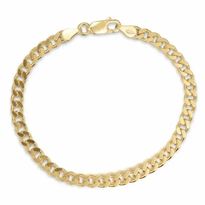 Panserarmbånd i forgyldt sølv 18,5 cm x 4,3 mm