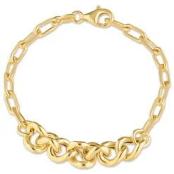 Panserarmbånd i forgyldt sølv x 8,3 mm