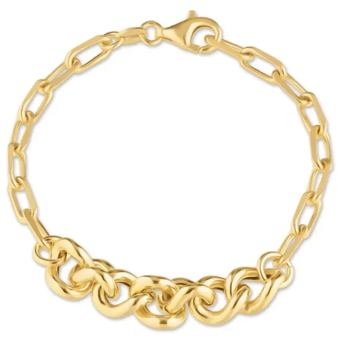 Panserarmbånd i forgyldt sølv x 8,3 mm