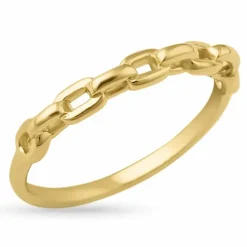 Panzer ring i forgyldt sølv