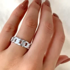 Panzer ring i sølv