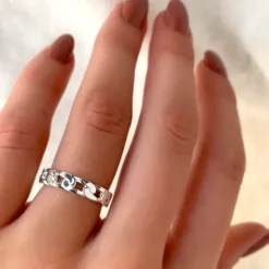 Panzer ring i sølv
