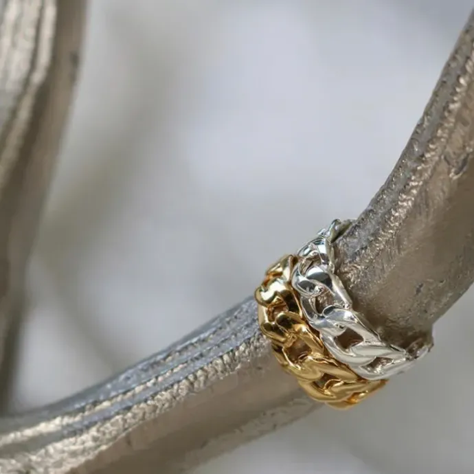 Panzer ring i sølv