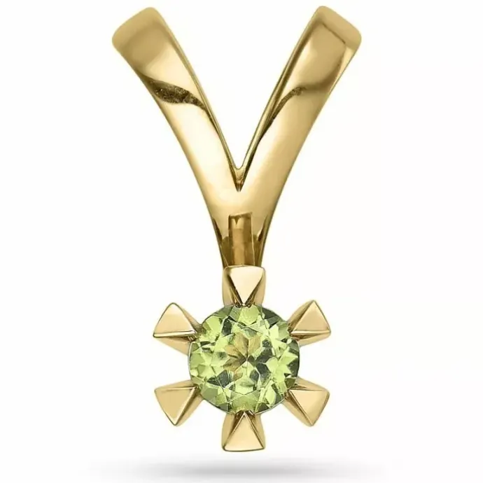 Peridot vedhæng i 14 karat guld 0,30 ct