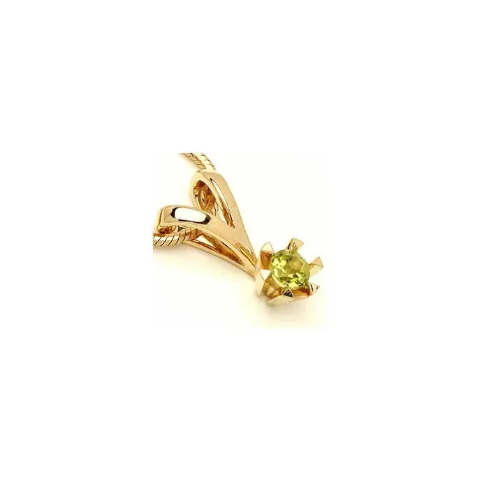Peridot vedhæng i 14 karat guld 0,30 ct