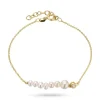 Perle armbånd i forgyldt sølv 16 plus 2 cm x 5-5,5 mm